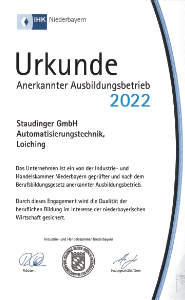 2022_Urkunde_Ausbildungsbetrieb IHK