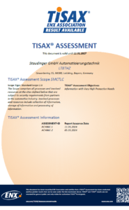 Zertifikat TISAX Zertifikat TISAX