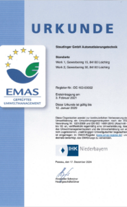 Zertifikat Umwelt EMAS Zertifikat Umwelt EMAS